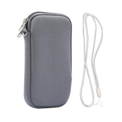 Pochette et cordon gris pour téléphone