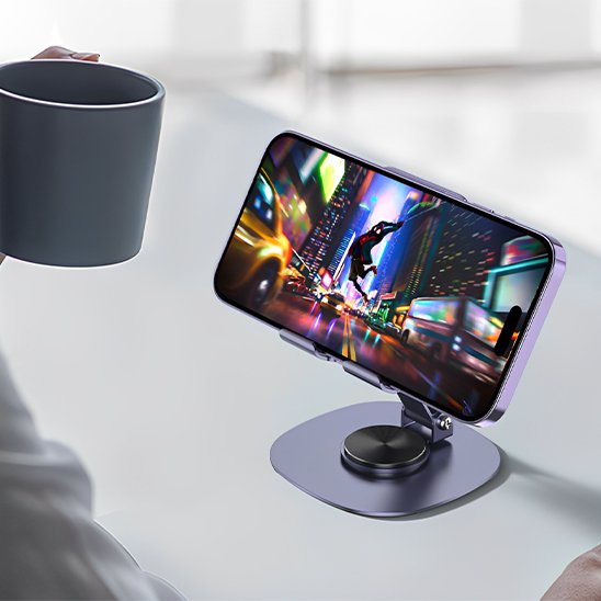 support téléphone bureau idéal regarder film @ mobile de fou !