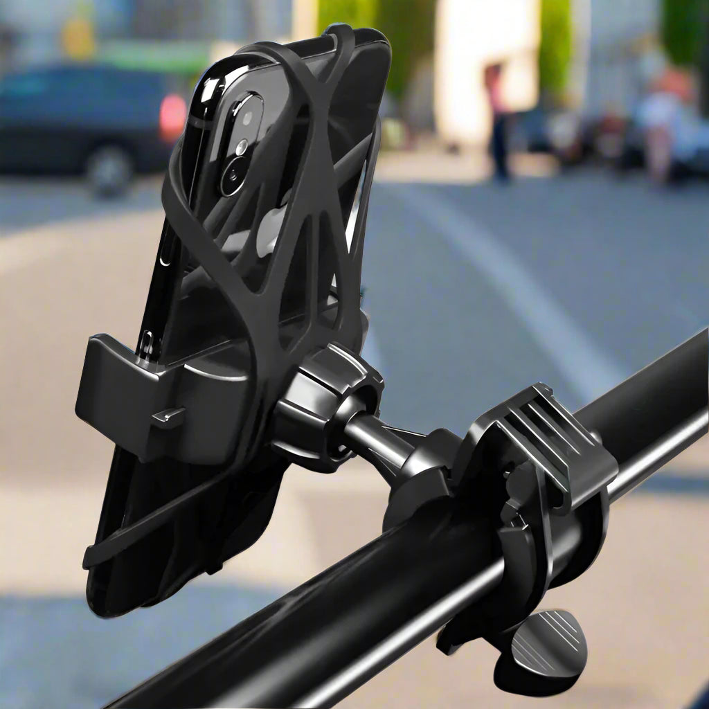 support de téléphone vélo - moto ZenitGrip™ sécuritaire et rotatif 360˚ @ mobile de fou !